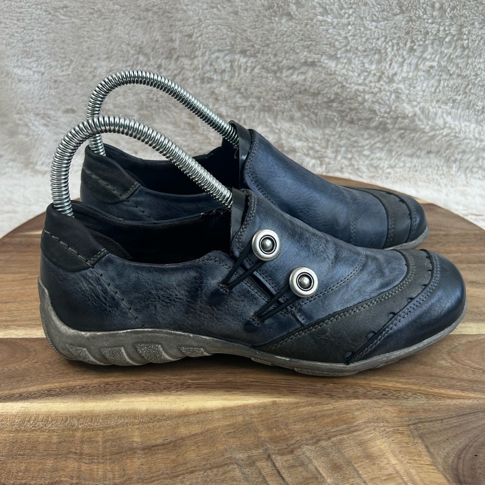 Remonte Loafers Shoes Womens Size 36 EU 5.5 US Blue Gray Leather Slip On